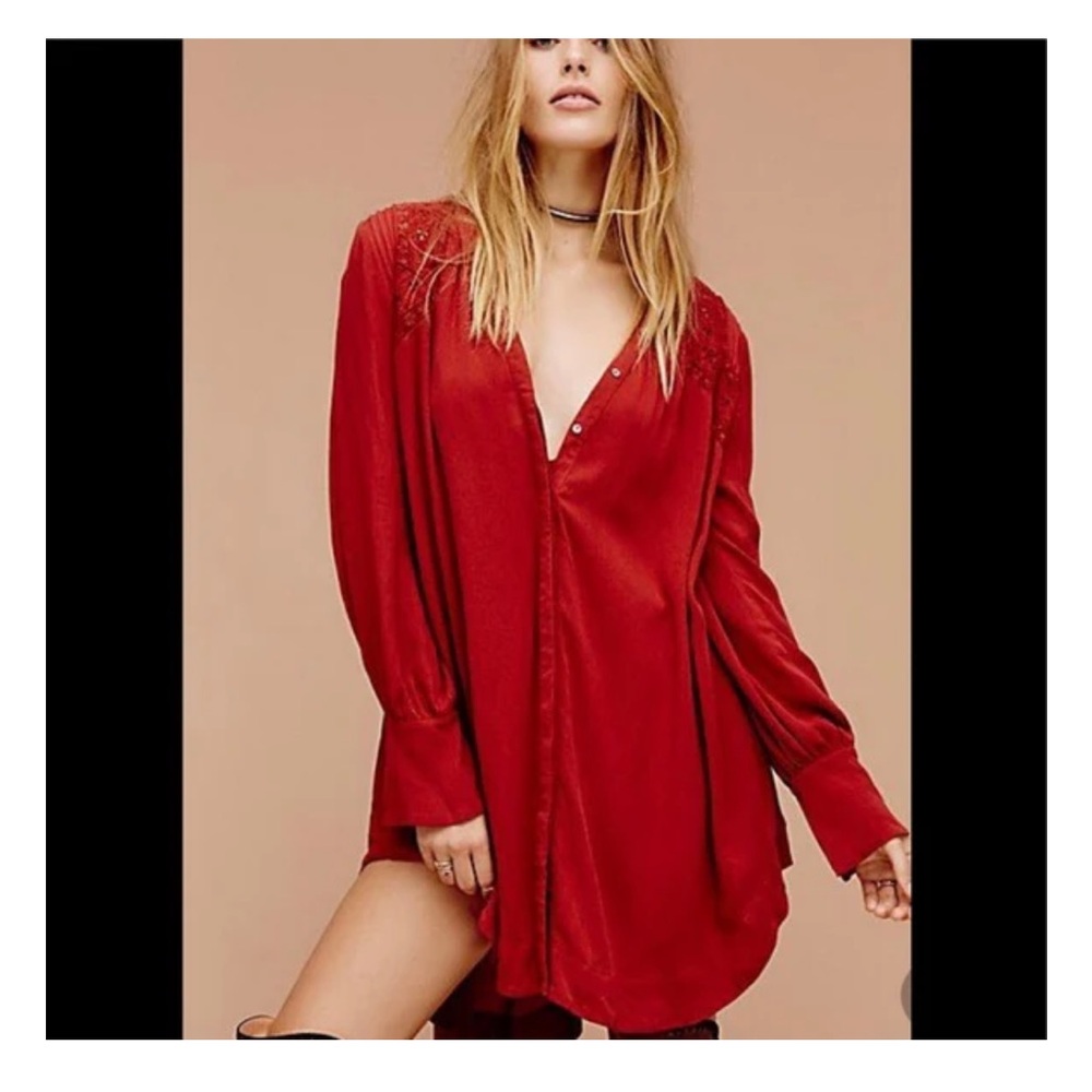 Free People Red Mini Dress